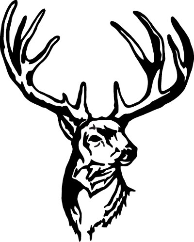 400x499 Buck Decal