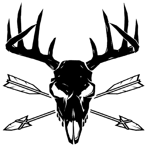 480x480 Deer Skull Drawing Clipart Panda