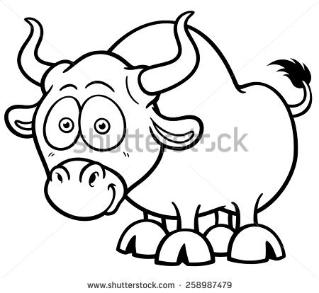 450x414 Drawn Bull Cartoon