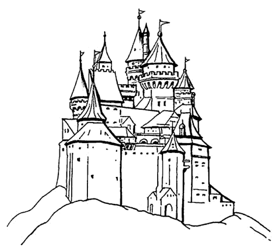 902x800 Royal Palace Clipart Black And White