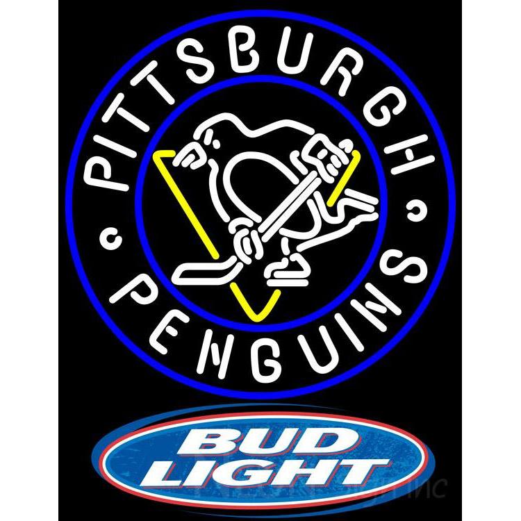 750x750 Bud Light Logo Pittsburgh Penguins Neon Sign Neon Sign Inc