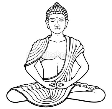 380x367 Buddha Drawing