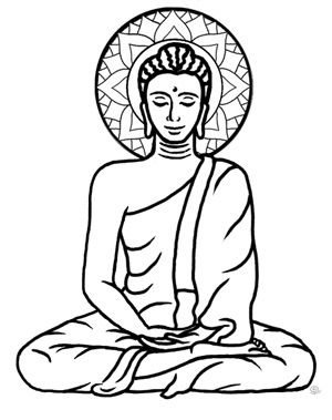 300x379 Buddha Clipart Drawing