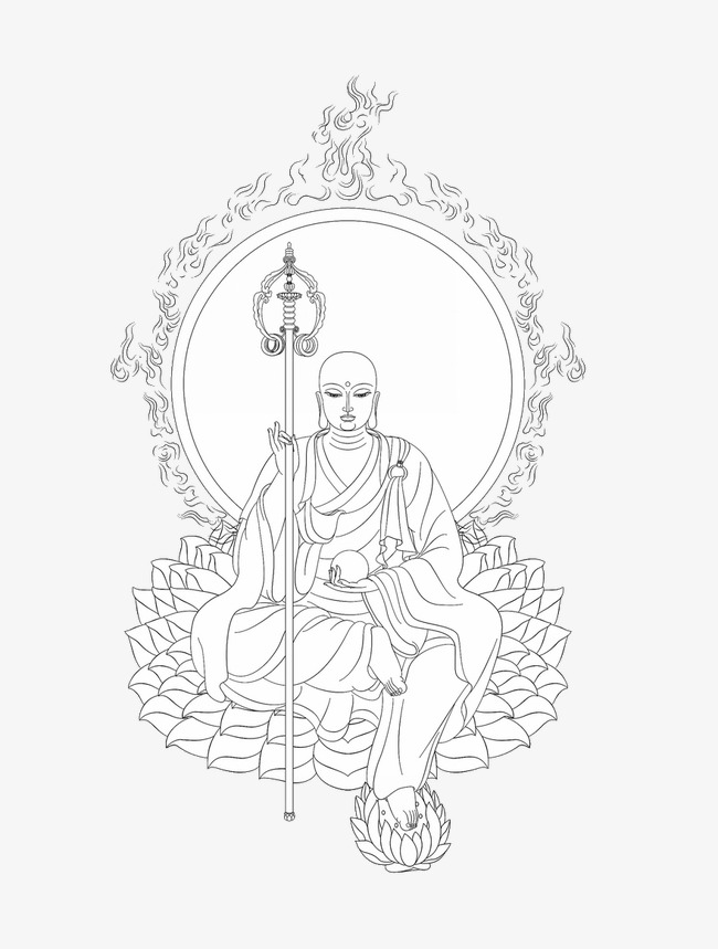 650x859 Hand Painted Buddha, Buddhism, Black And White Png And Psd File