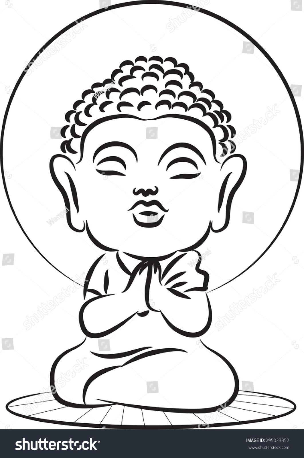 1062x1600 Buddha Cartoon Drawing