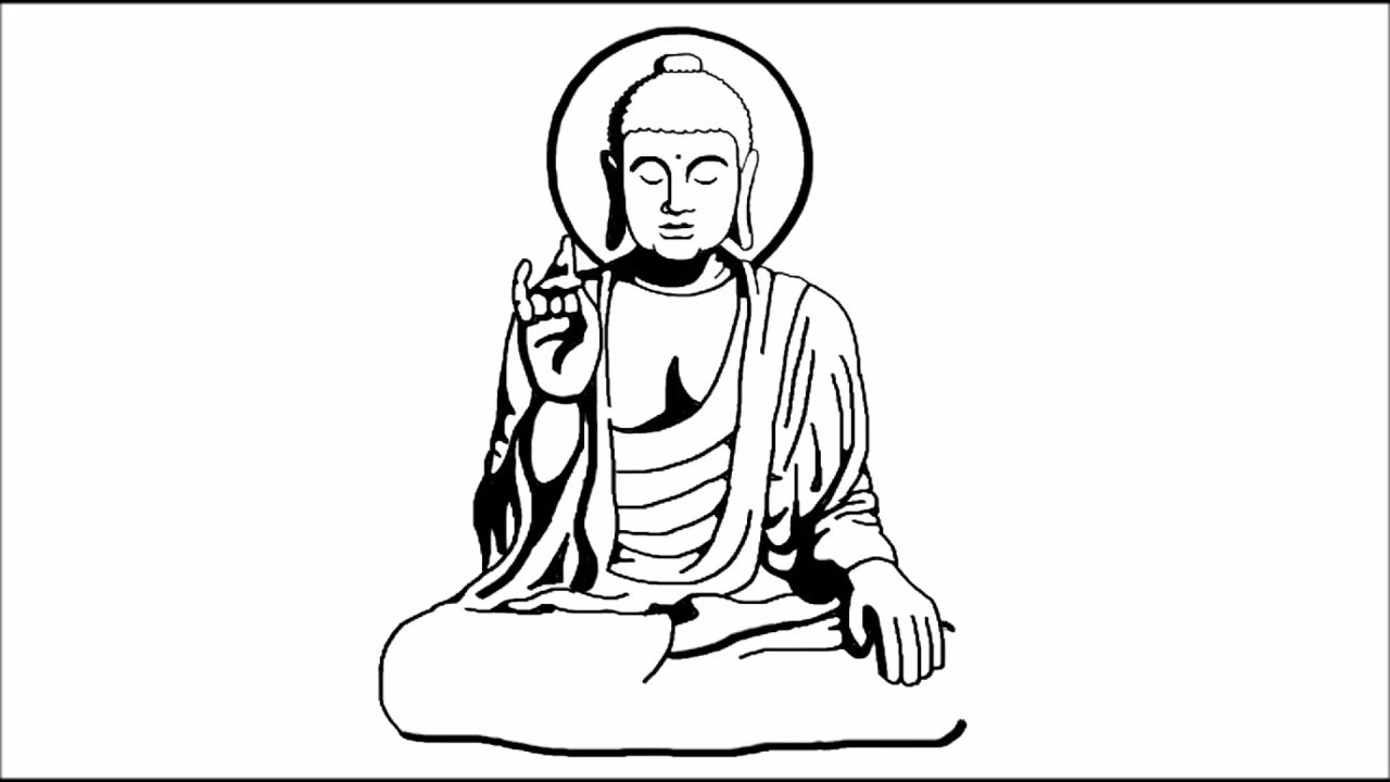1280x720 How To Draw Gautam Buddha Step By Step