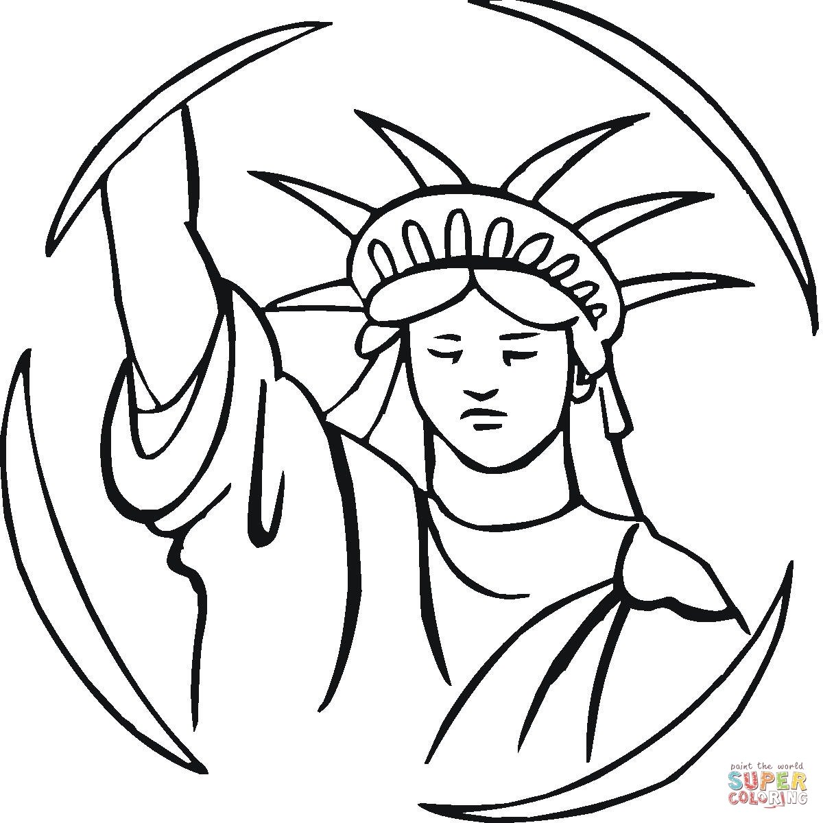 1200x1200 Drawn Statue Of Liberty