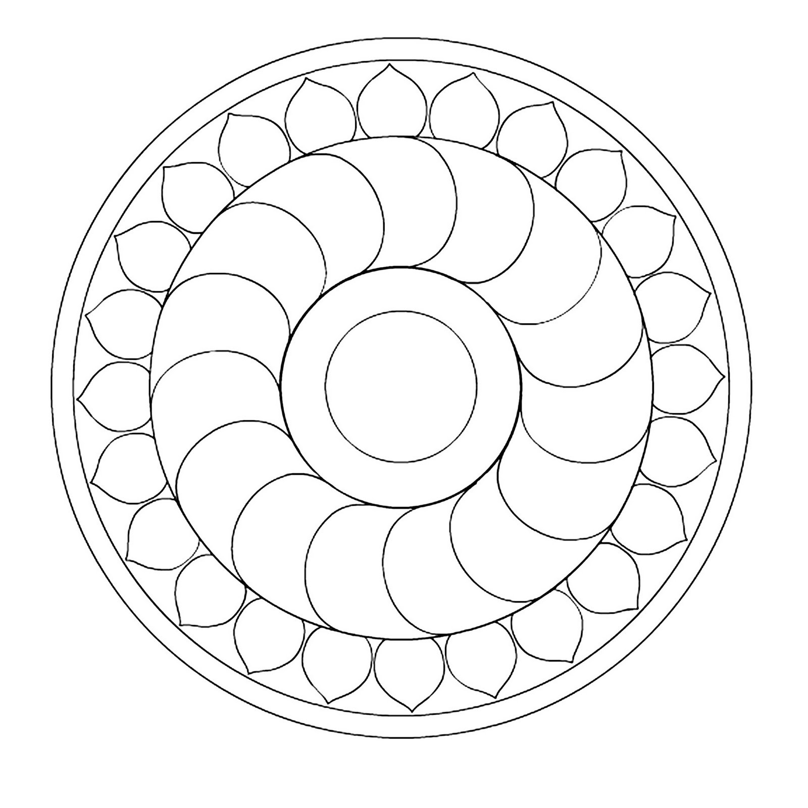 1600x1600 Mandala For Kids Free Draw To Color