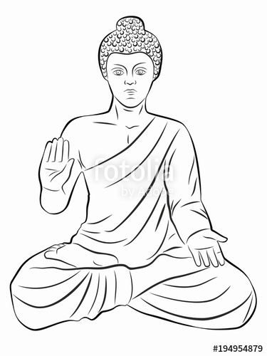 375x500 Illustration Of Buddha, Vector Draw Stock Image And Royalty Free