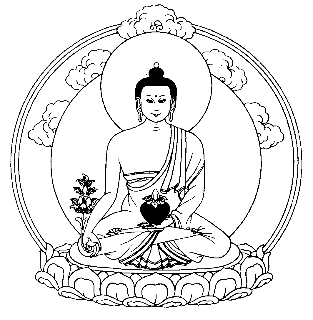 1064x1086 Buddha Coloring Pages