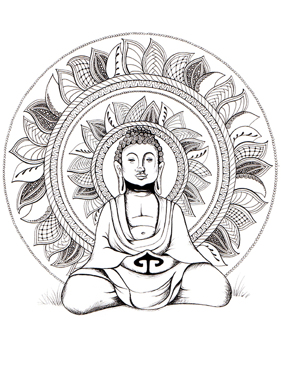 576x756 Healing Mandalas Coloring Book With Pencils Sunny Dawn Johnston