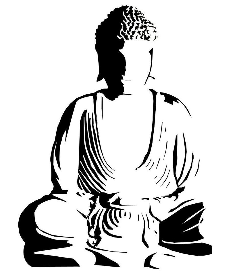 832x960 Simple Buddha Drawing