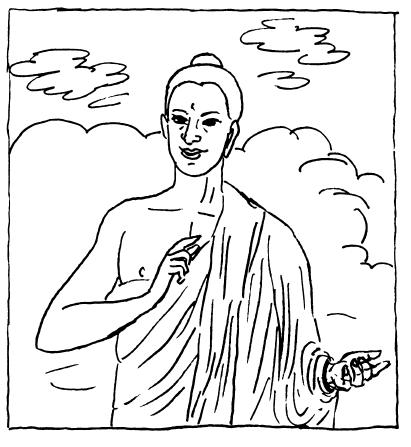 411x447 Buddha Coloring Pages