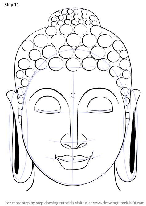 474x668 Learn How To Draw Buddha Face (Buddhism) Step By Step Drawing