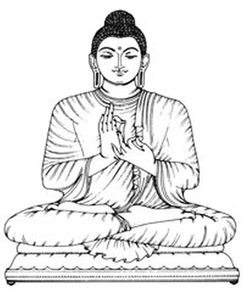 800x952 Simple Religious Buddha Tattoo Design