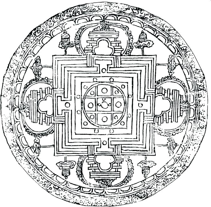 736x723 Buddha Coloring Pages