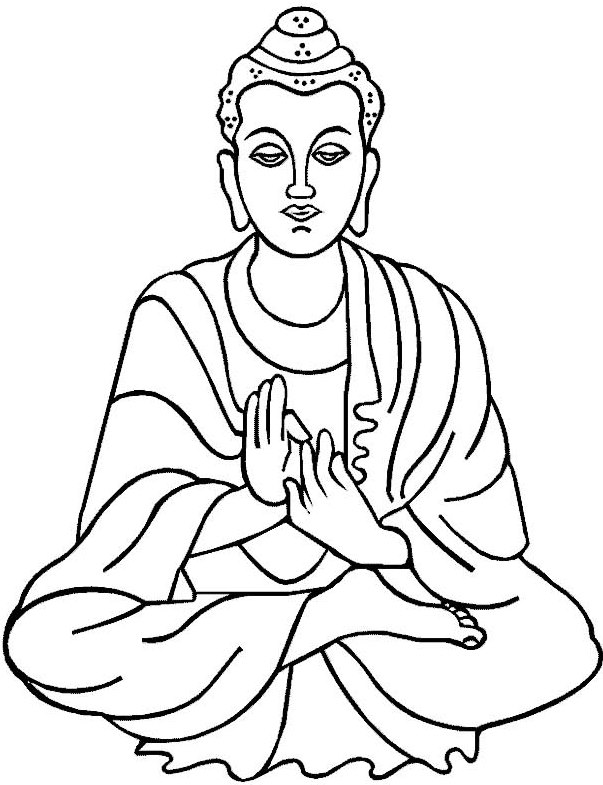 603x785 Buddhist Coloring Pages