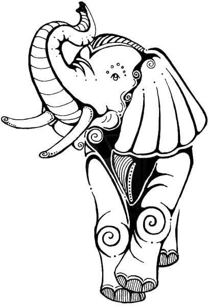 409x600 Elephant Tattoo Designs