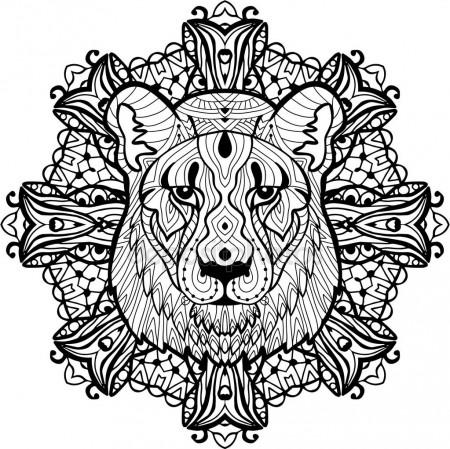 450x449 Buddha And Elephant Black And White Stock Vector Insima