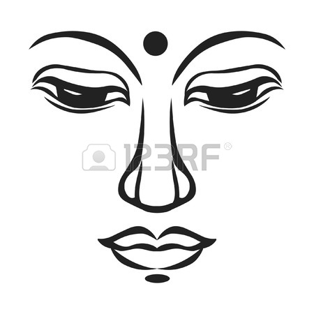 450x450 Buddha's Face. Vector Illustration. Royalty Free Cliparts, Vectors