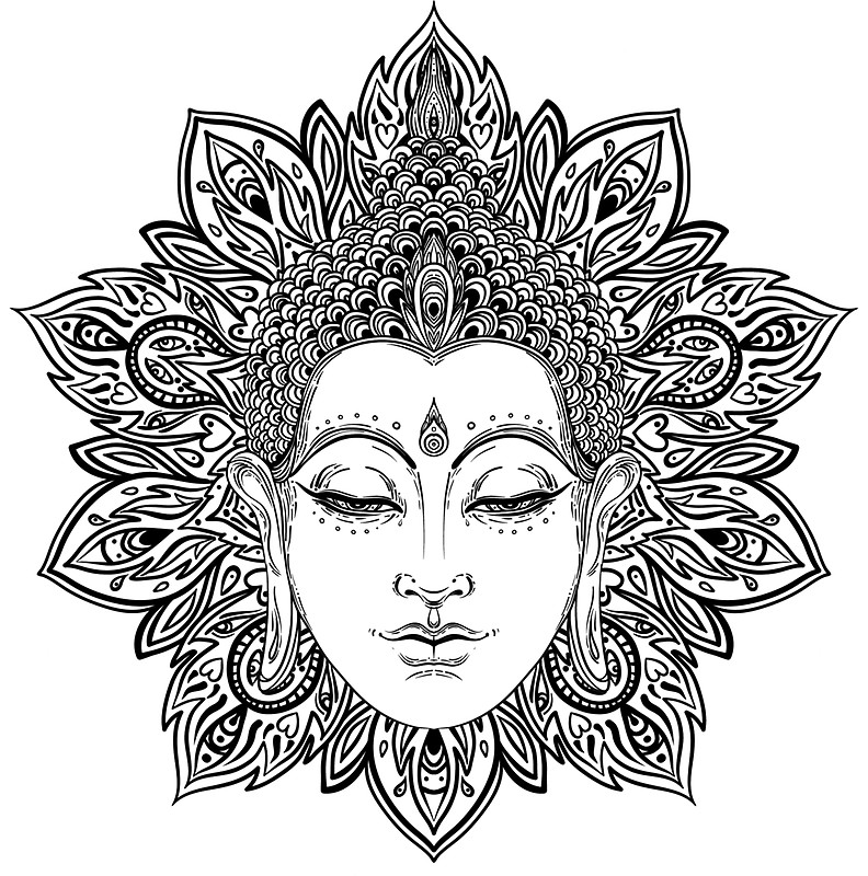 792x800 Buddha Face Stickers By Berryferro Redbubble