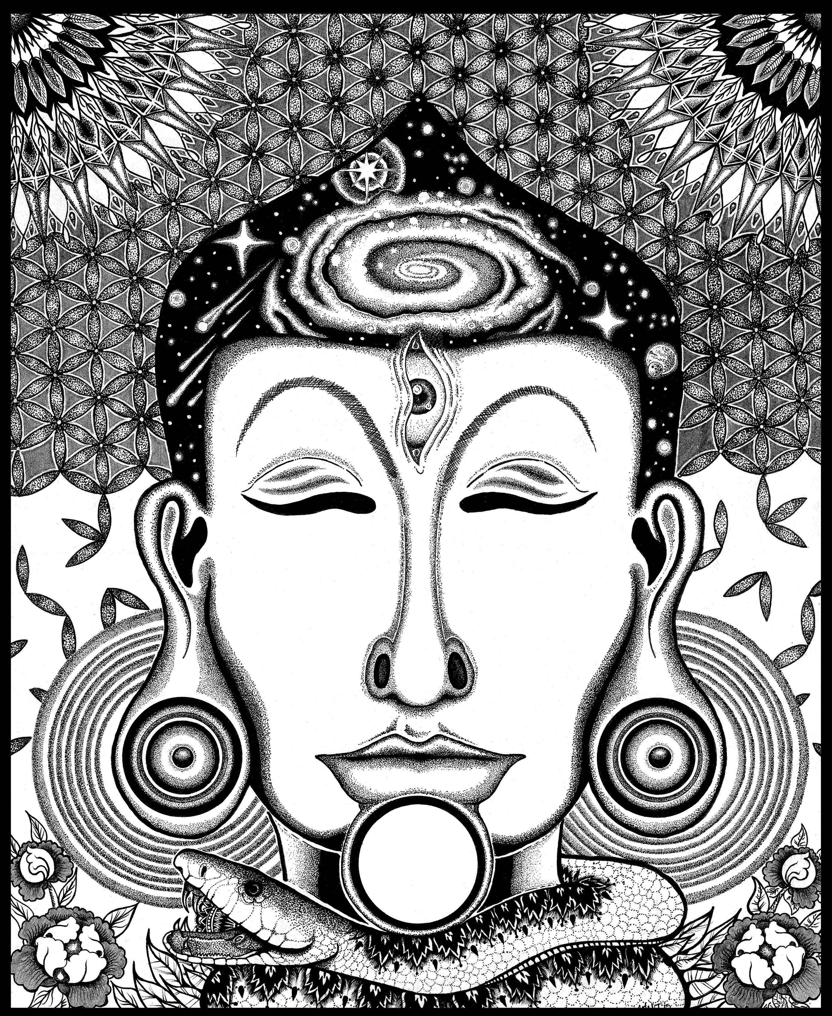 Buddha Head Drawing at GetDrawings | Free download