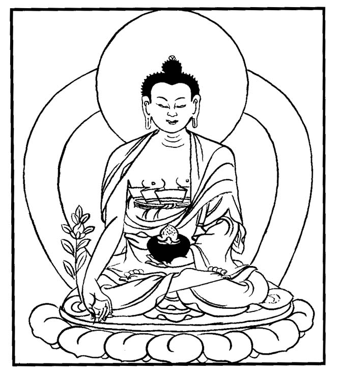 672x732 Buddhist Line Art Tibetan Medicine Buddha