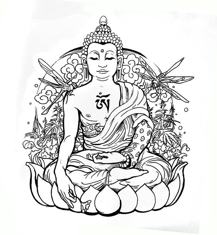 708x767 Drawn Triipy Buddhist