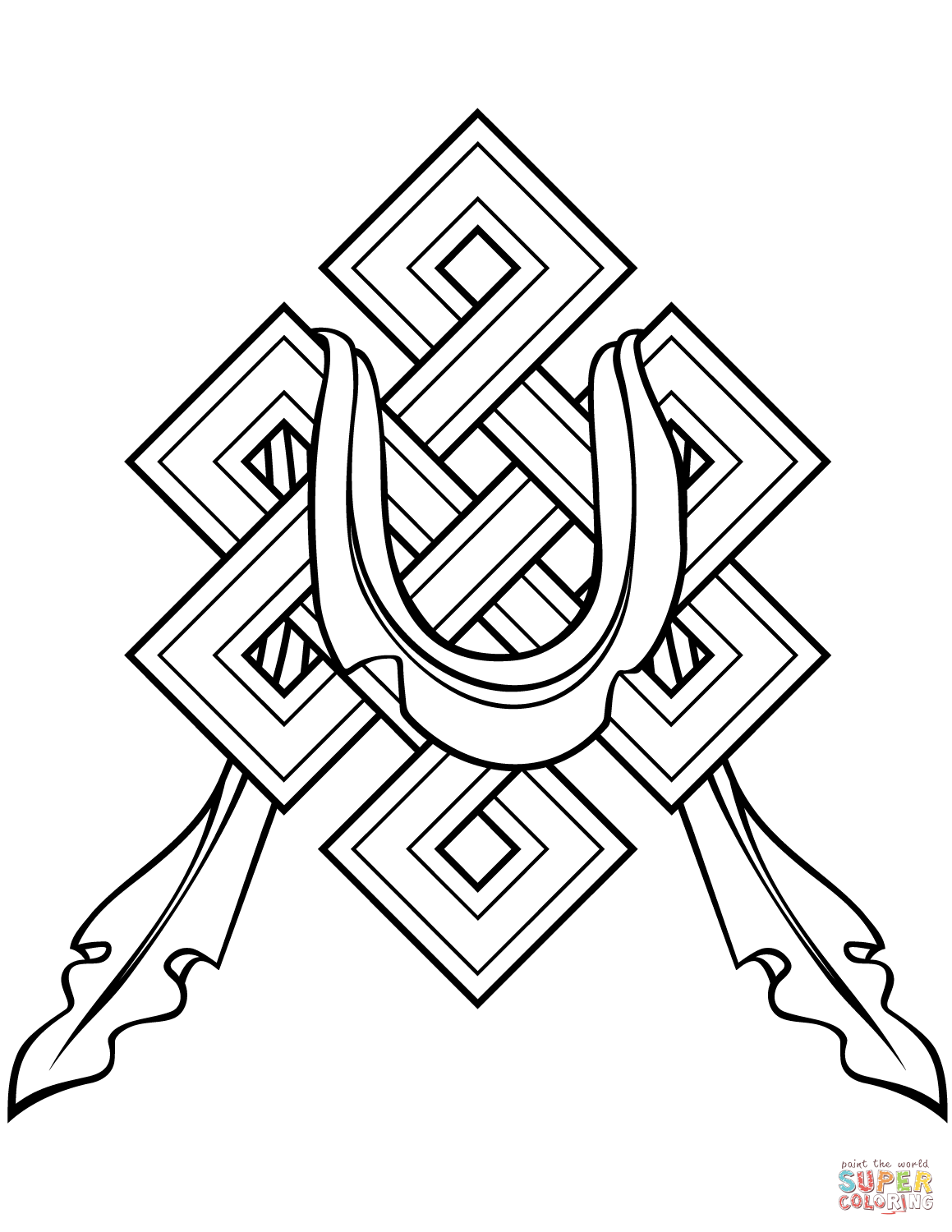 1159x1500 Faith Buddhism Endless Knot Coloring Page Free Printable