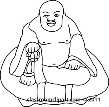 375x366 Religion Clipart Buddha Sitting Outline