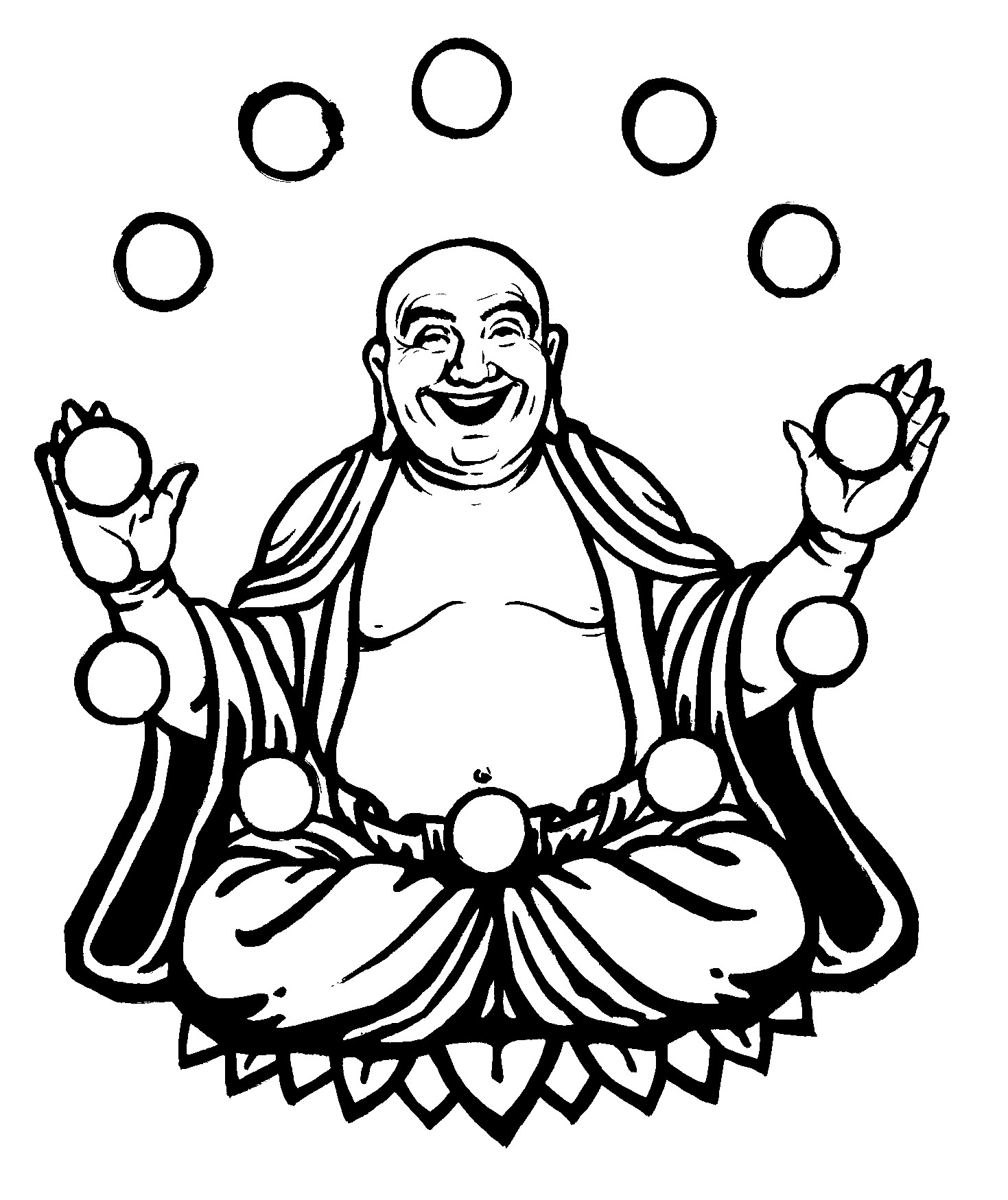 Buddha Coloring Pages Buddhist Sheets Colouring Clipart Drawings ...