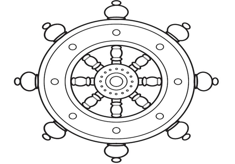 476x333 Buddha Coloring Easy Line Drawing