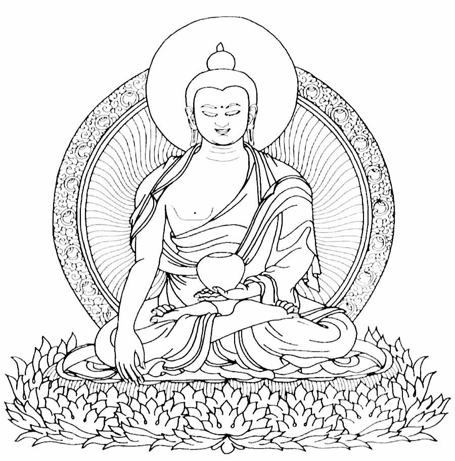 900x912 Buddhist Coloring Pages Many Interesting Cliparts