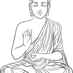 250x250 Gautama Buddha Drawing, Pencil, Sketch, Colorful, Realistic Art