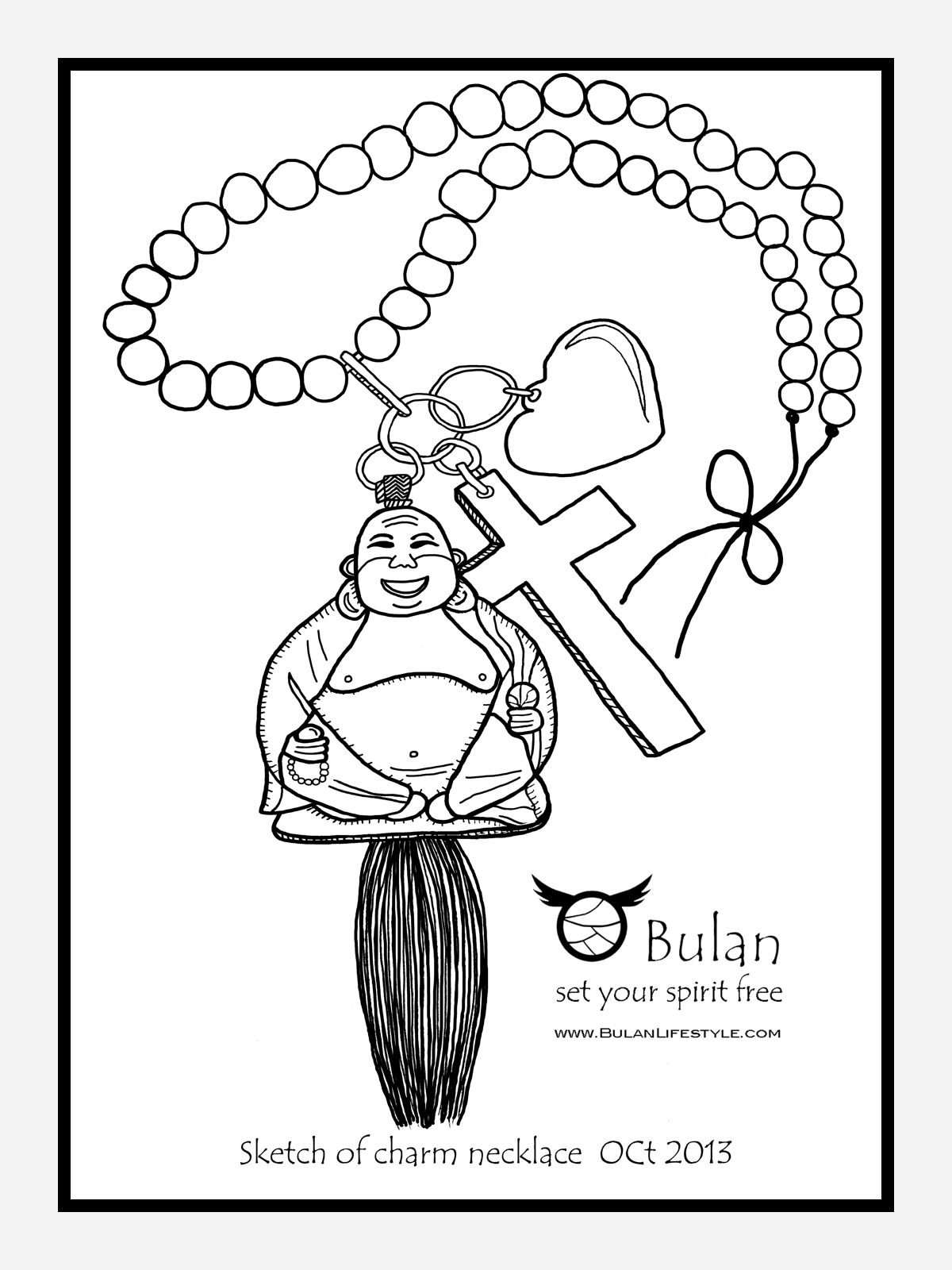 1200x1600 Sketch Of The Day No 195 Happy Buddha Loves God Charm Necklace