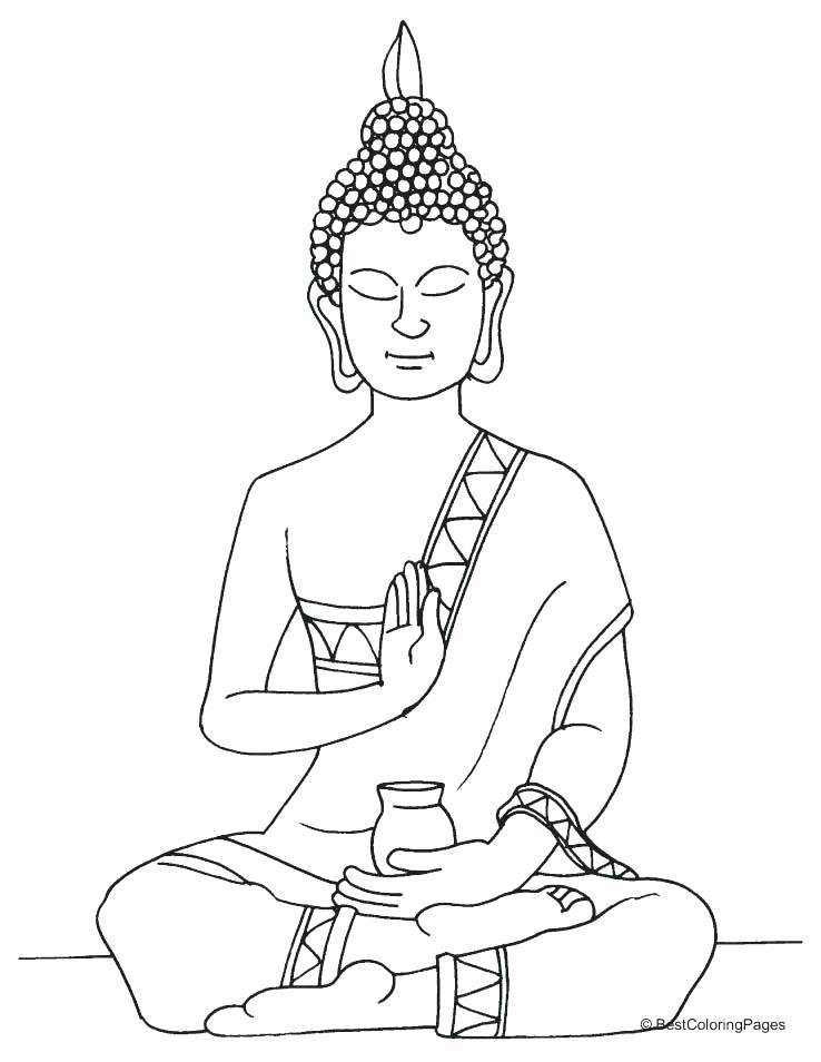 738x954 Buddhist Coloring Pages Lord Statue Coloring Page Tibetan Mandala
