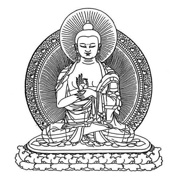 600x600 Buddha Tattoo Sketch