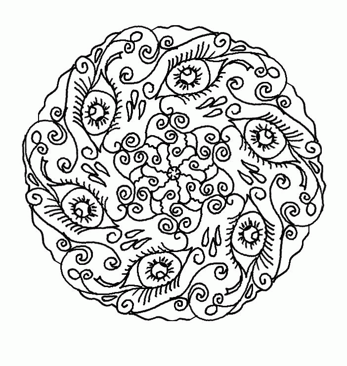 702x742 Buddhist Mandala Coloring Pages 553919