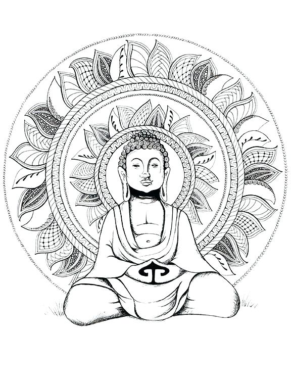 576x756 New Tibetan Mandala Coloring Pages Fee Buddhist