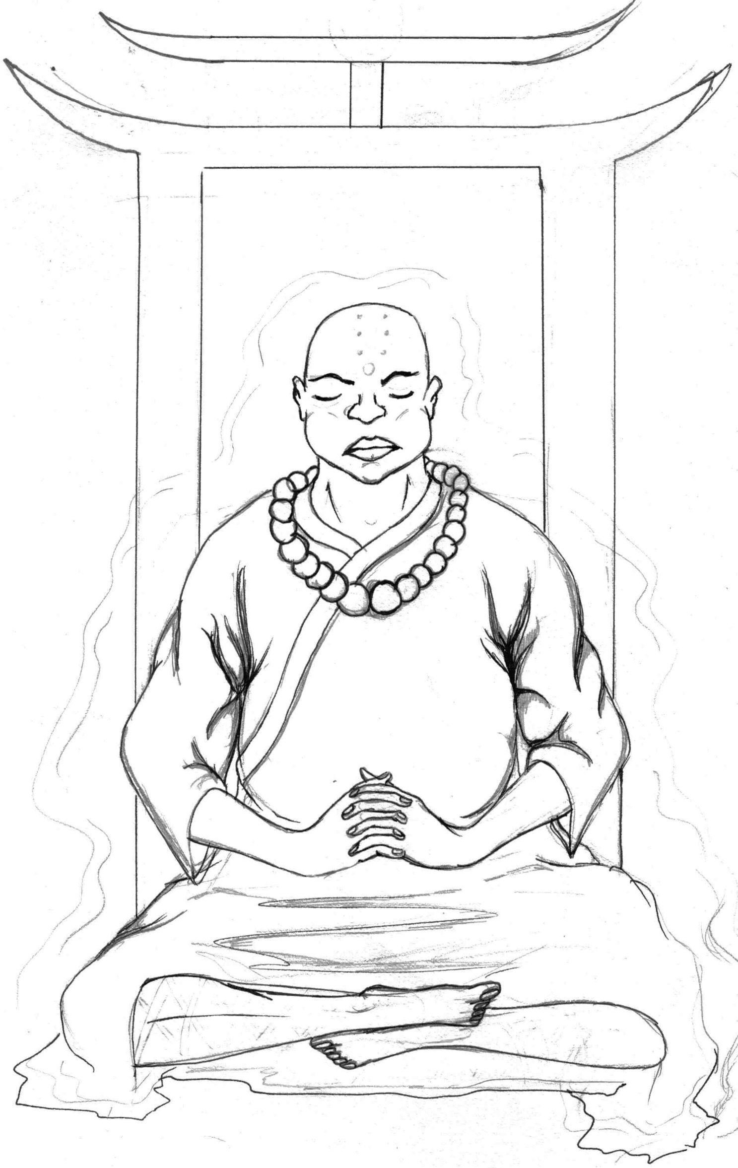 1487x2353 Buddhist Monk