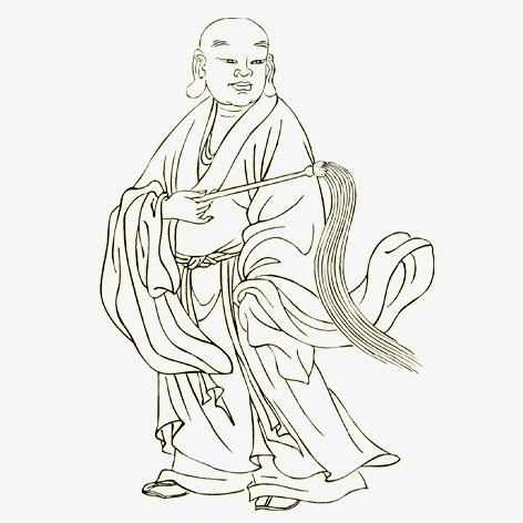 472x472 Buddhist Monk, Antiquity, Hand Painted, Ink Png And Psd File