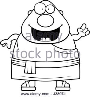 300x321 Vector Illustration Of Buddhist Monk Cartoon Stock Vector Art