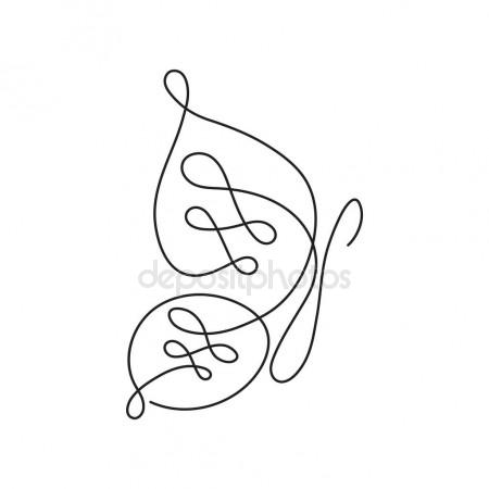 450x450 Continuous One Line Modern Drawing Of Buddhist Monk Stock Vector