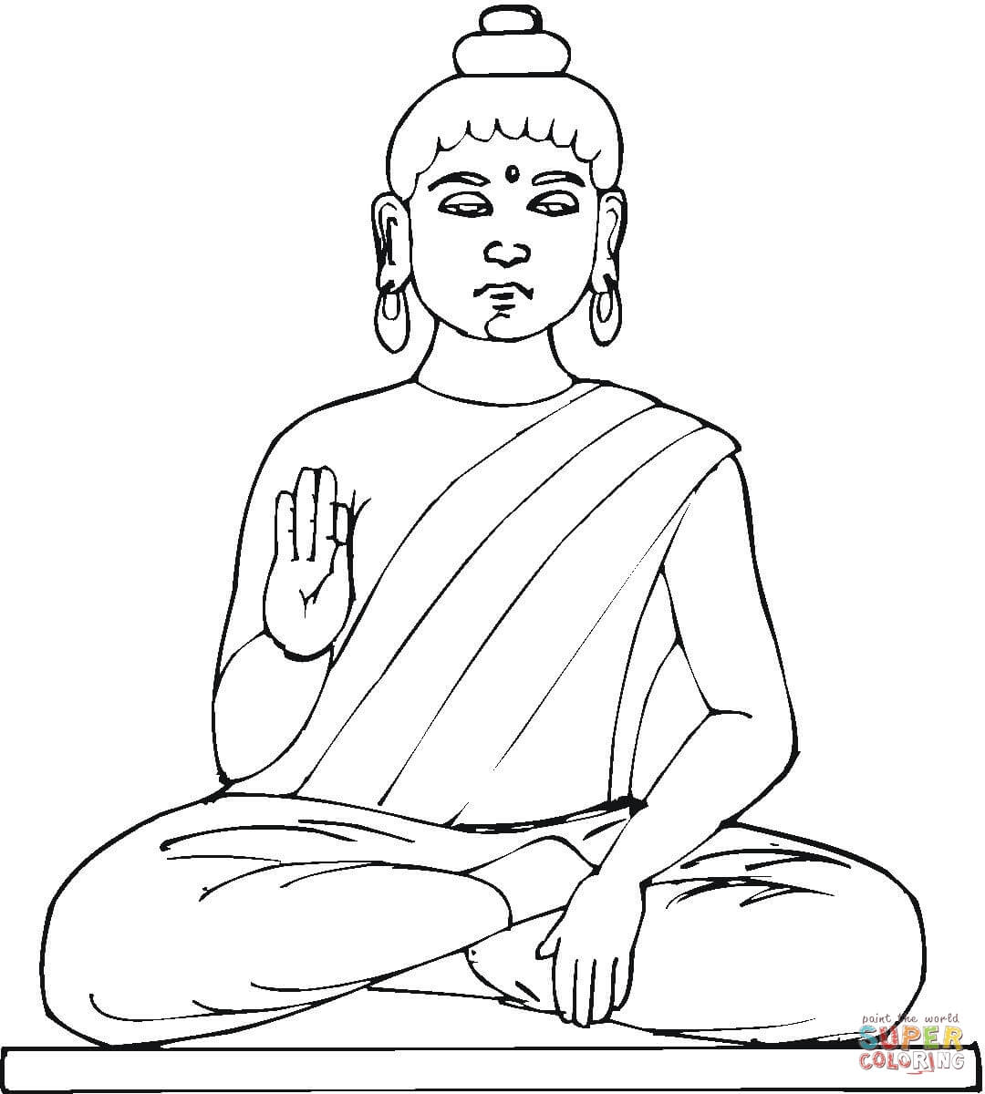 1080x1200 Statue Of Buddha Coloring Page Free Printable Coloring Pages