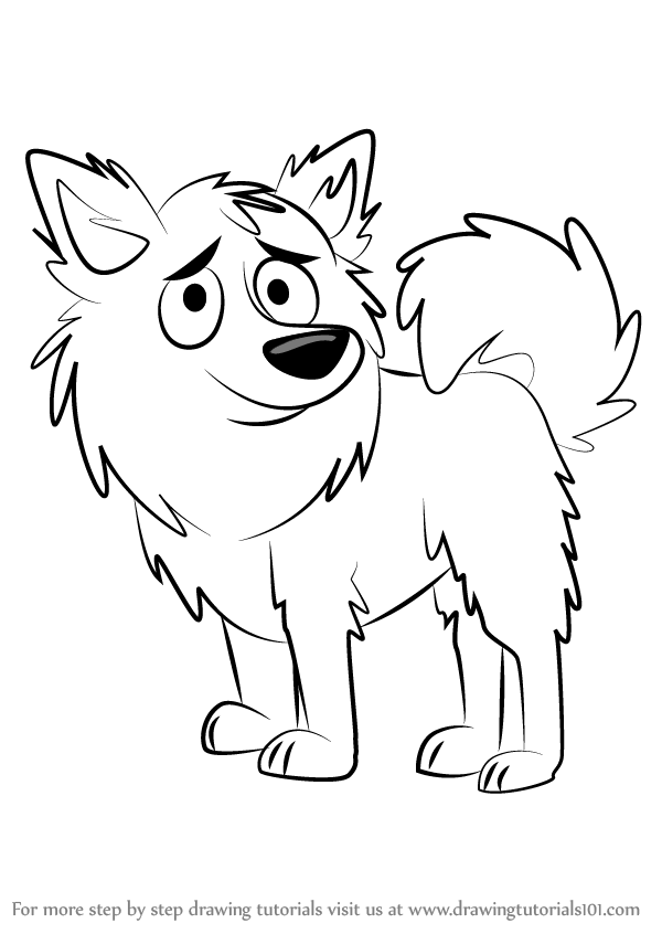 600x846 Learn How To Draw Buddy From Pound Puppies (Pound Puppies) Step By