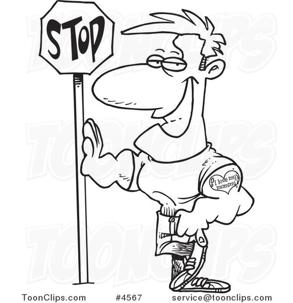 581x600 Cartoon Black And White Line Drawing Of A Buff Guy Leaning Against