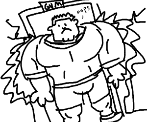 300x250 At Gym So Buff He Cant Fit Through Door
