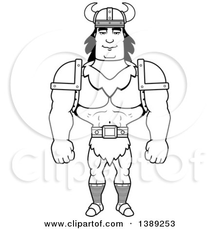 450x470 Clipart Of A Buff Barbarian Man Holding A Sword And Shield