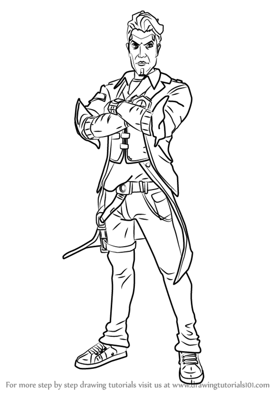 567x800 Learn How To Draw Handsome Jack From Borderlands (Borderlands