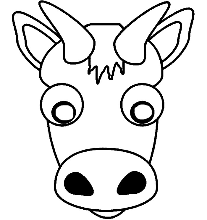 700x744 Animal Mask Template